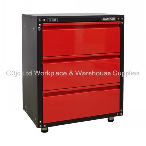 Sealey American Pro Modular System Base Cabinet 3 Drawer